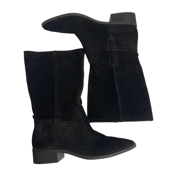 Lucky Brand Shoes - Lucky Brand Women Lefera Black Suede Western Mid Calf Booties Size 9M